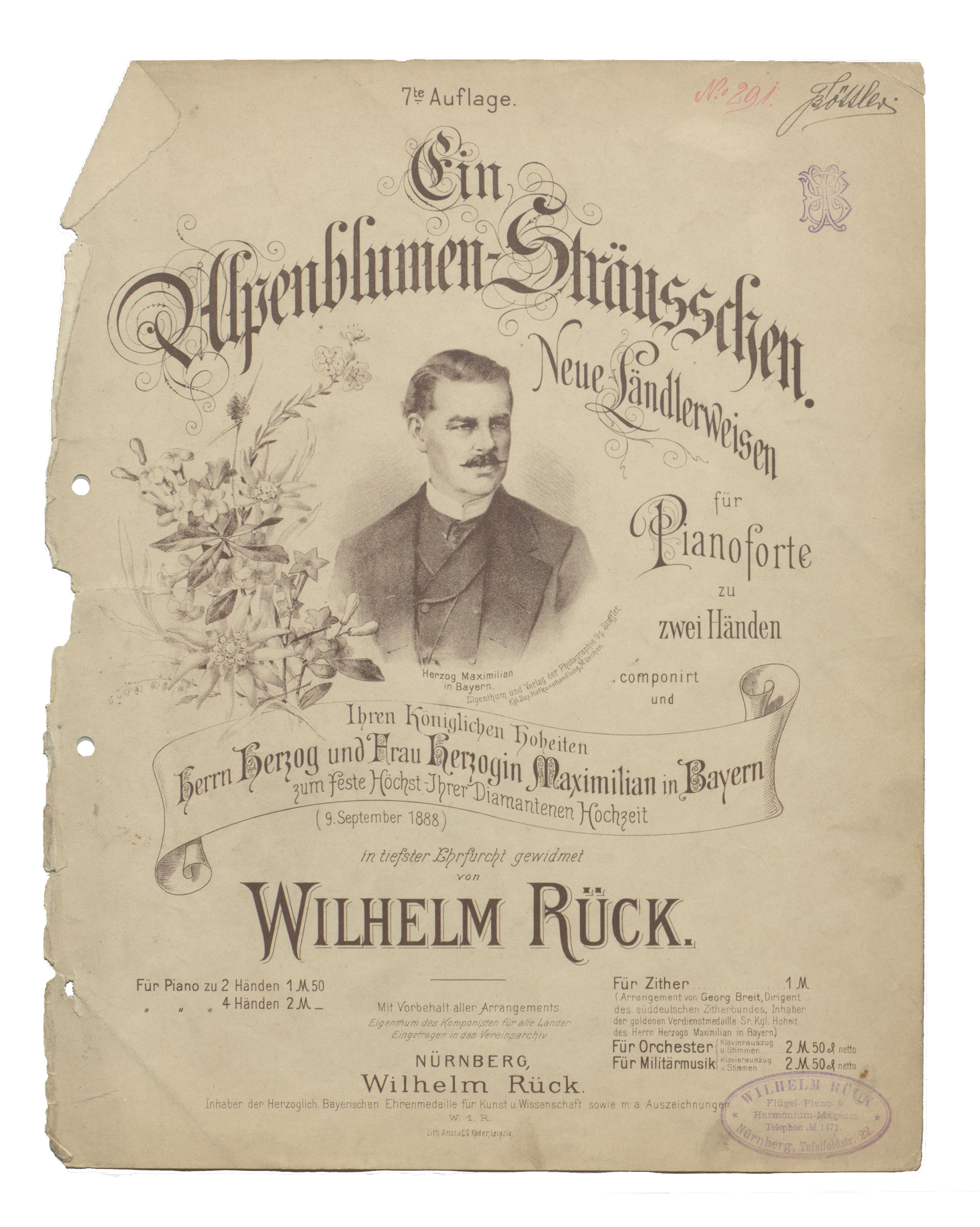Wilhelm Rück, Ein Alpenblumensträußchen, WoO, 1888 (7. Aufl.)