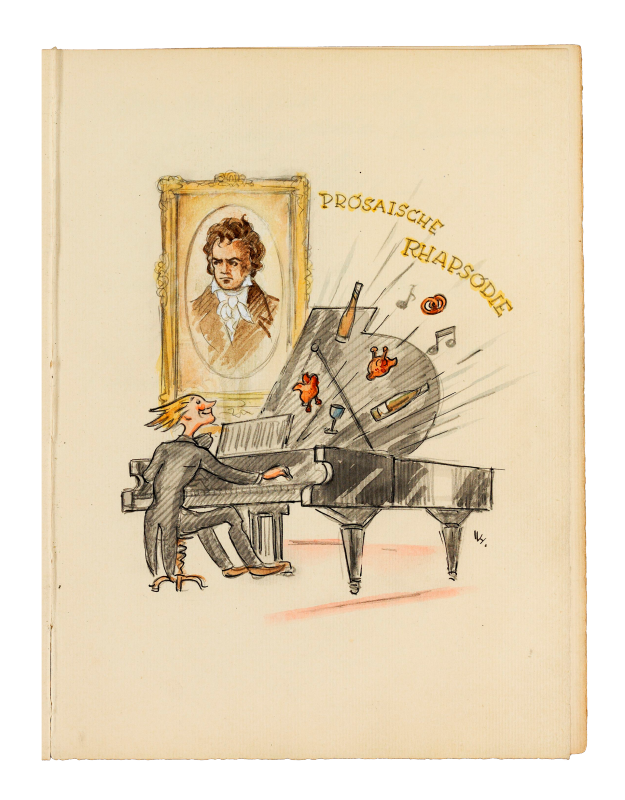 Illustration im Gästebuch Rück „Prosaische Rhapsodie“, 1931/32
